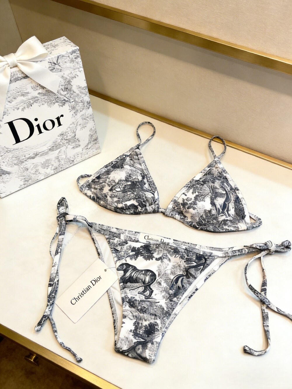 Dior Grey de Triangle Bikini